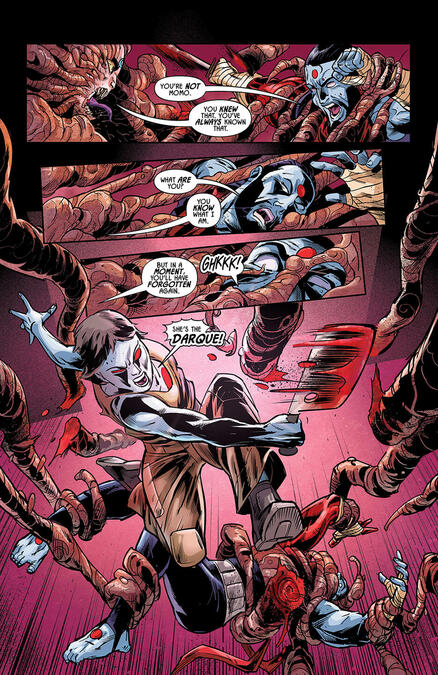 RAI: THE BOOK OF THE DARQUE #1 - Script by Dan Abnett + Art by Emilio Utrera + Color by Exequiel F. Roel & Mariano Morales + Flats by Ludwig Olimba